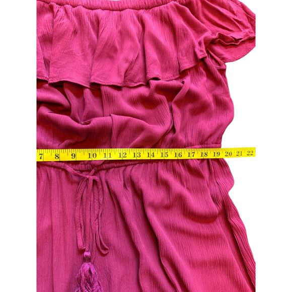 City Chic Off Shoulder Burgundy Dress - Size XL/22 - Picture 6 of 13